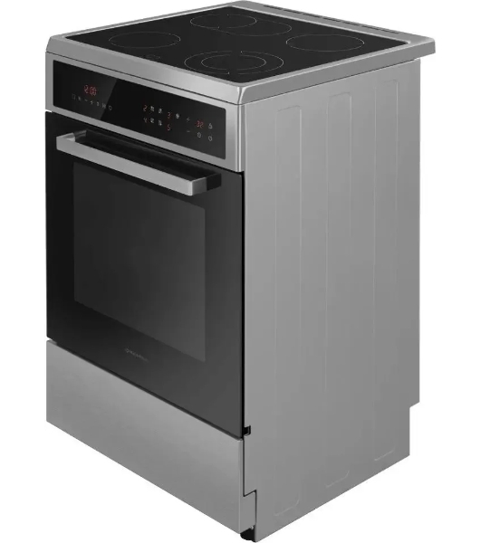 Плита электрическая Maunfeld MEC611CS10TD серебристый, конфорок 4 шт, духовка 59 л, 60 см x 85 см x 63 см