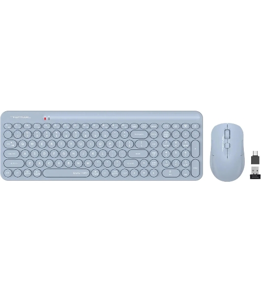 Комплект клавиатура+мышь A4Tech FStyler FG3300 Air2 беспроводной, USB, 2000 DPI, синий
