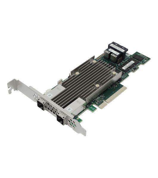 RAID-контроллер Broadcom MegaRAID 9480-8I8e SGL   (05-50031-00 / 03-50031-15010) PCIe 3.1 x8 LP, SAS/SATA/NVMe, RAID 0,1,5,6,10,50,60, 16port(2 * int SFF8643 + 2 * ext SFF8644), 4GB Cache, 3516ROC RTL {5}, (003624)
