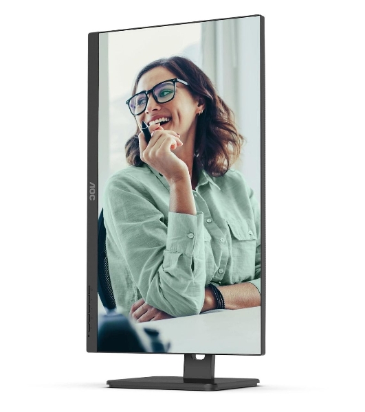 Монитор 27' AOC Q27P3CV IPS 2560x1440, 75 Гц, 4 мс, 16:9, 350 кд/м², 2xHDMI 1.4, DisplayPort 1.2, USB-концентратор (4x USB 3.0), 2.5 Gigabit Ethernet, встроенные динамики, черный