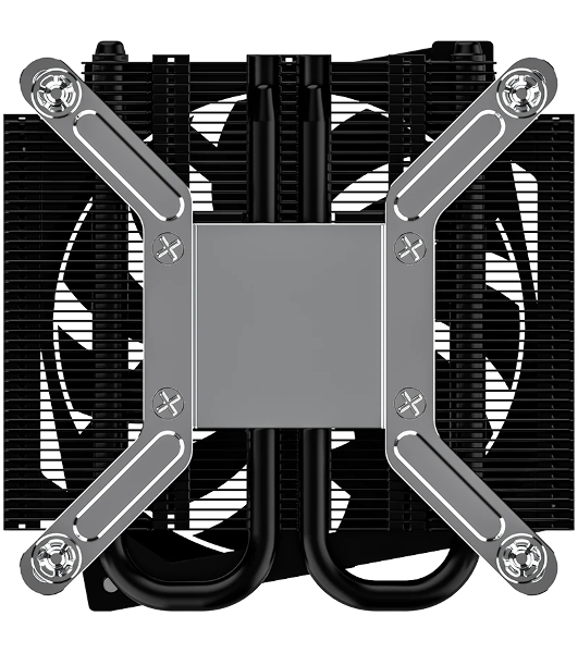 Кулер для процессора ID-COOLING IS-23i черный LGA1851/1700/1200/115X низкопрофильный высота 23мм (48шт/кор, TDP 45W, PWM, 2 тепл.трубки, медная база, FAN 80мм) BOX