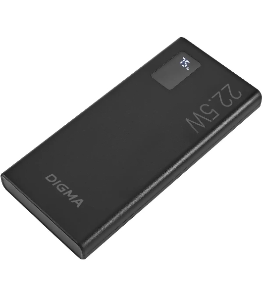 Портативный аккумулятор Digma DGPF10A 10000mAh QC3.0/PD3.0 22.5W 5A 2xUSB-A/USB-C черный
