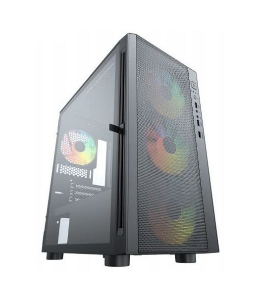 Компьютерный корпус ACD Citadel 104 ATX, черный, USB 3.0x1+USB 2.0x2+HD audio,3x12см F1 ARGb fans at front(Slave fans),1x12см F1 ARGb fan at rear (Master fan)