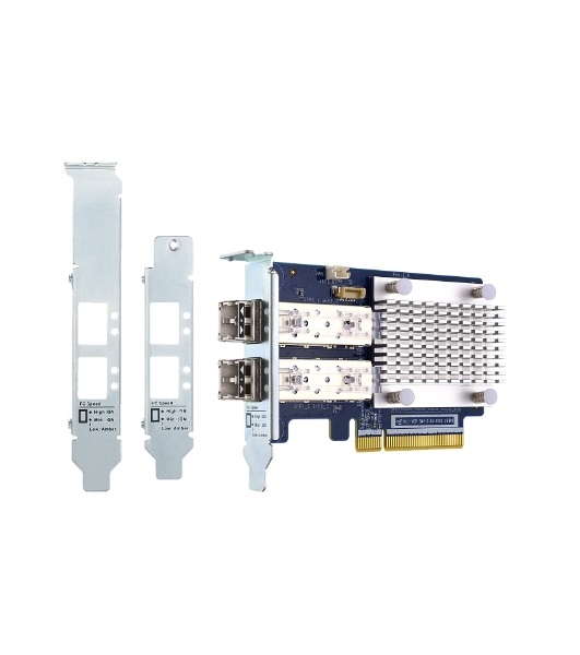 Сетевая карта QNAP QXP-16G2FC Dual-port Fiber Channel adapter, 2 x 16 Gb/s SFP +, PCIe Gen3 x8. For QTS OS ONLY