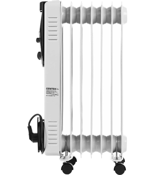 Обогреватель масляный Centek CT-6200 (7 секций) белый, 700/1000/1500 Вт, 15 м2, термостат