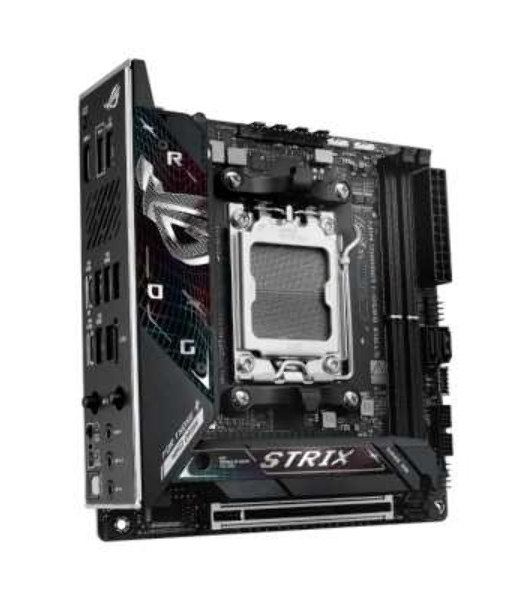 Материнская плата ASUS ROG STRIX B850-I GAMING WIFI, AM5, AMD B850, 2xDDR5, 2xM.2, 2xSATA, PCIe 4.0 x16, 1xHDMI, 1xUSB Type-C, 1x2.5Gb LAN, Wi-Fi 7, Bluetooth 5.4, 5xUSB-A 10Gbps, 1xUSB-C 20Gbps, 2xUSB-A 2.0, 3x3.5 мм, S/PDIF, 7.1, Mini-ITX