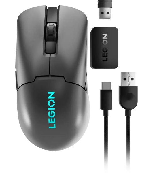 Мышь беспроводная Lenovo Legion M600s Qi Wireless Gaming темно-серый оптическая 19000dpi BT/Radio USB (GY51H47355)