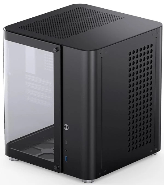Корпус без блока питания Корпус JONSBO TK-1 Black 2.0 MATX без БП, mini-ITX, micro-ATX, черный