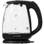Чайник электрический Hyundai HYK-G1001 1.7л. 2200Вт черный (корпус: стекло), фото 1