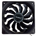 Вентилятор для корпуса Alseye S120-F черный, 120 мм, 1700 об/мин, 33.8 дБ, 4 pin, фото 1