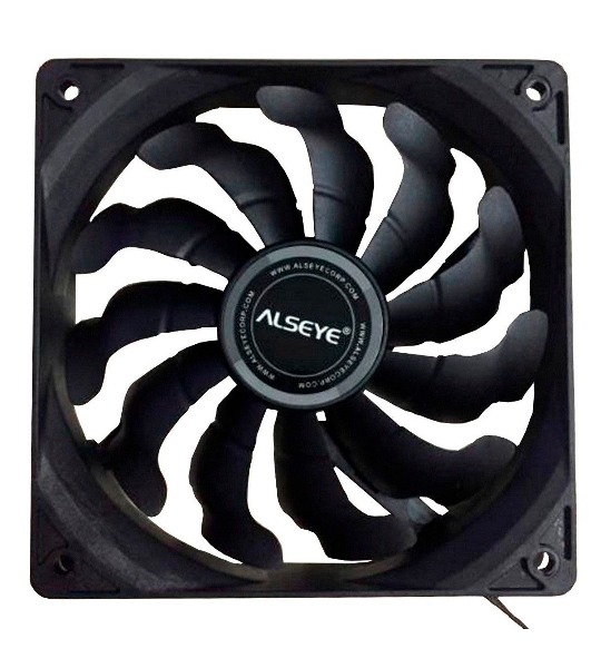 Вентилятор для корпуса Alseye S120-F черный, 120 мм, 1700 об/мин, 33.8 дБ, 4 pin