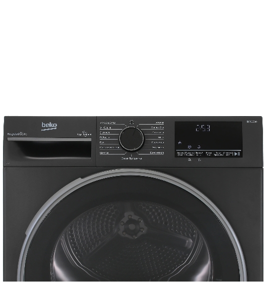 Сушильная машина Beko B3T47239A антрацит, 7 кг, сушка - тепловой насос, программ - 15, 59.7 x 84.6 x 54.3 см