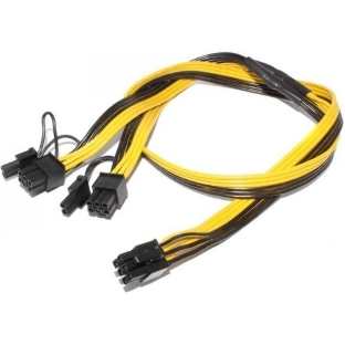Кабель 6 pin to 2 x 6+2 pin GPU power adapter splitter cable