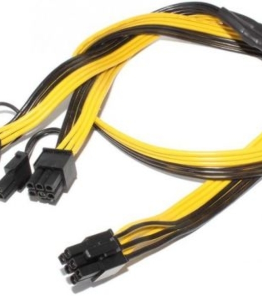 Кабель 6 pin to 2 x 6+2 pin GPU power adapter splitter cable