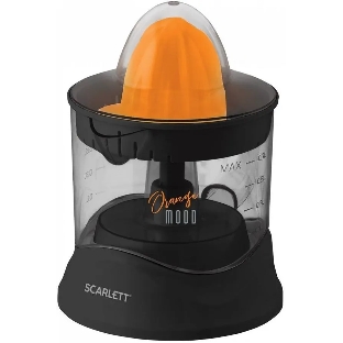 Соковыжималка Scarlett SC-JE50C09 черный/оранжевый, цитрусовая, 25 Вт, 700 мл, механическое