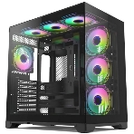 Компьютерный корпус Forza FZ-G42A Seaview TG ATX Case, black, w/o psu, Tempered glass front panel, 1x3,5', 3x2,5',USB3., фото 1