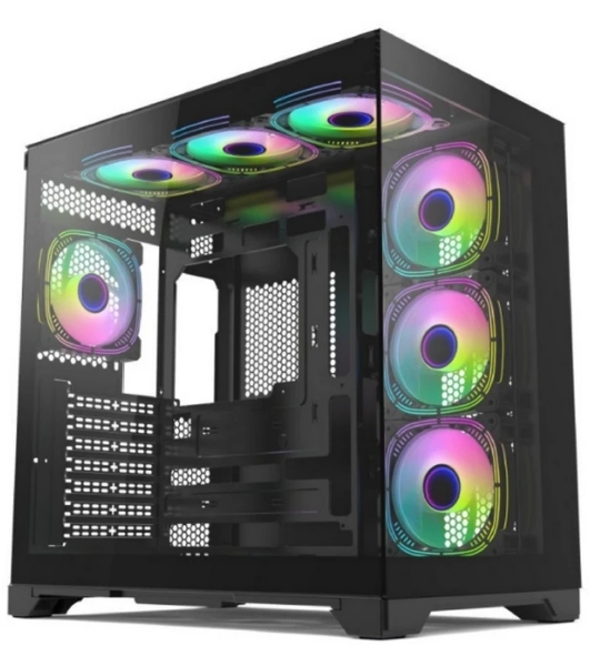 Компьютерный корпус Forza FZ-G42A Seaview TG ATX Case, black, w/o psu, Tempered glass front panel, 1x3,5', 3x2,5',USB3.