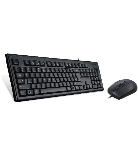 Комплект клавиатура+мышь A4Tech KRS-8372 проводной, USB, 1200 DPI, чёрный
