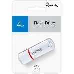 Флешка USB Smartbuy Crown white (SB4GbCRW-W), 4Gb, USB 2.0, R/W 15/5, белый/красный, фото3