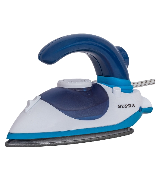 Утюг SUPRA IS-1001 белый/синий, 1000 Вт, 15 г/мин, 80 г/мин, 12 мл