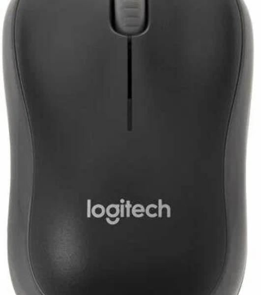 Мышь беспроводная Logitech M186 черный/серый, 1000 dpi, радиоканал, USB, кнопки - 3