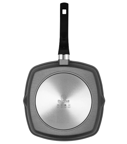 Сковорода-гриль Rondell Escurion Grey RDA-1124, 28 см, без крышки, серый