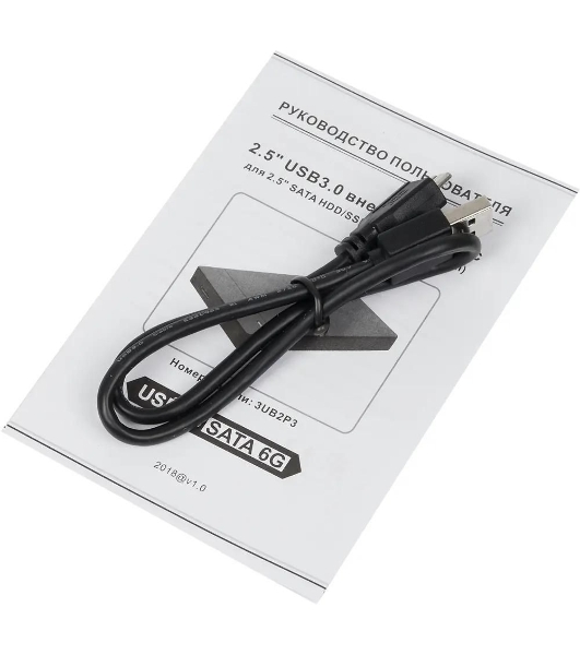 Внешний корпус для HDD AgeStar 3UB2P3 SATA III пластик черный 2.5'