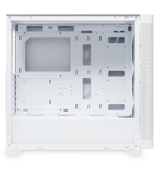 Компьютерный корпус без блока питания HSPD M740, Mesh Mid Tower, белый, TG, 0.6 SPCC, no fans, E-ATX, ATX, mATX, mITX, 170/400/200мм, 4x2.5', 2x3.5', 7xPCI, 1xUSB-A 3.0, 1xUSB-C 3.0, 460x218x450мм