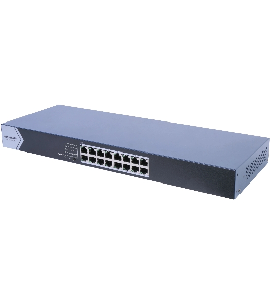 Коммутатор Hikvision DS-3E0516-E(C), 16×1 Гбит/с, неуправляемый