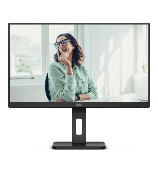 Монитор 27' AOC Q27P3CV IPS 2560x1440, 75 Гц, 4 мс, 16:9, 350 кд/м², 2xHDMI 1.4, DisplayPort 1.2, USB-концентратор (4x USB 3.0), 2.5 Gigabit Ethernet, встроенные динамики, черный