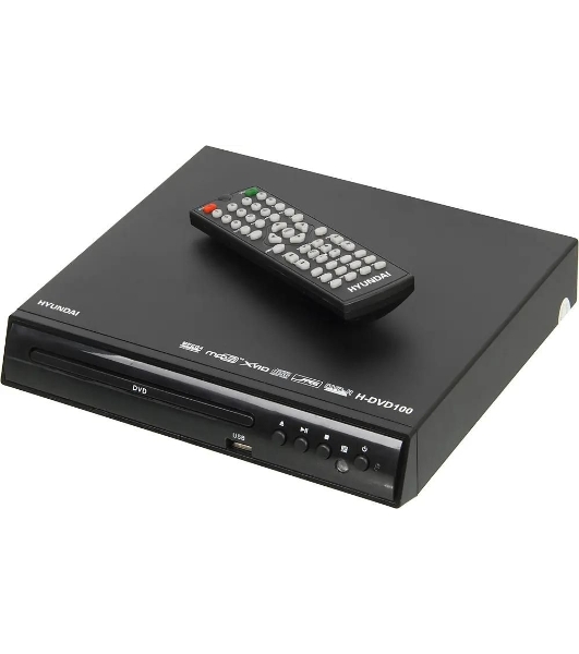 Плеер DVD Hyundai H-DVD100 черный ПДУ