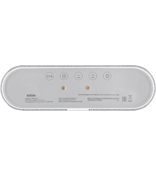 Портативная колонка BBK BTA2020 белый 5W 1.0 BT 10м 1200mAh