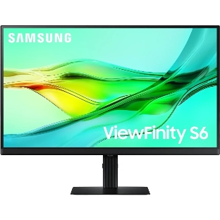 Монитор 24' Samsung ViewFinity S6 S24D604UAU IPS 2560x1440, 100 Гц, 5 мс, 16:9, 350 кд/м², HDMI 2.0, DP 1.4, USB-C, Ethernet, 3.5 Jack, USB Hub, HDR10, PIP, черный