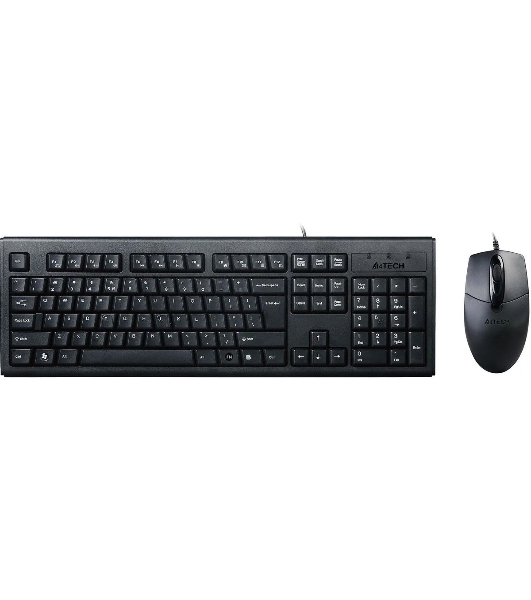 Комплект клавиатура+мышь A4Tech KRS-8372 проводной, USB, 1200 DPI, чёрный