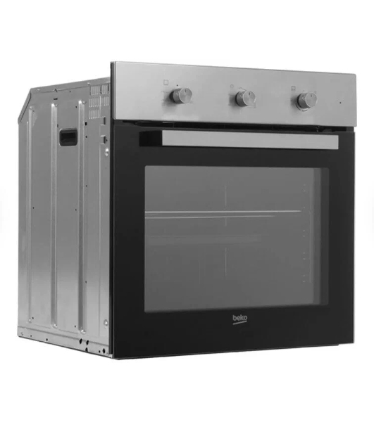 Газовый духовой шкаф Beko BBIGT21100X с откидным электрическим грилем; автоматический электроподжиг; поворотные переключатели; металлические направляющие; объем - 72л; 3 стекла дверцы; 1 решетка; 1 противень; вертел. Цвет нержавеющая сталь; Материал панели управления Металл	нержавеющая сталь