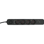 Сетевой фильтр Гарнизон 2.0 Мультипорт EPS-4-U3-B-2, 4 р, 10А, 3xUSB, 2 м, ур.защиты 2+, черный, пакет, фото11