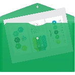 Конверт на кнопке Silwerhof Eco A4 пластик 0.12мм зеленый, фото3