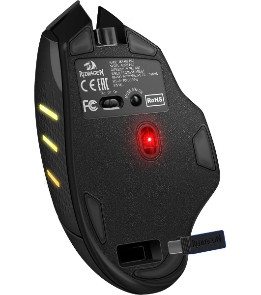 Мышь беспроводная Redragon Mirage Pro черный, 8000 dpi, радиоканал, USB, кнопки - 9