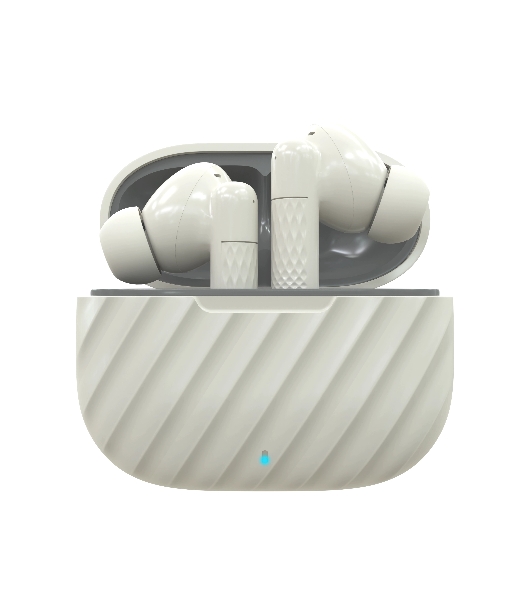 Наушники TWS More choice БВ37 белый/серый, внутриканальные, Bluetooth, сенсорное управление, до 4 ч