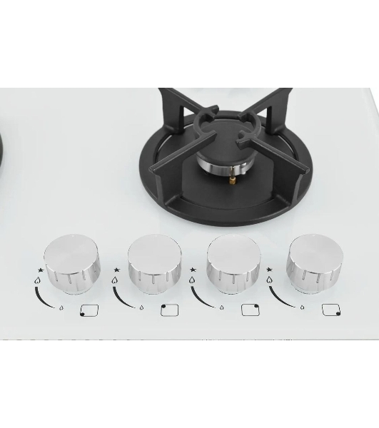 Варочная панель газ ZUGEL ZGH603W, белая