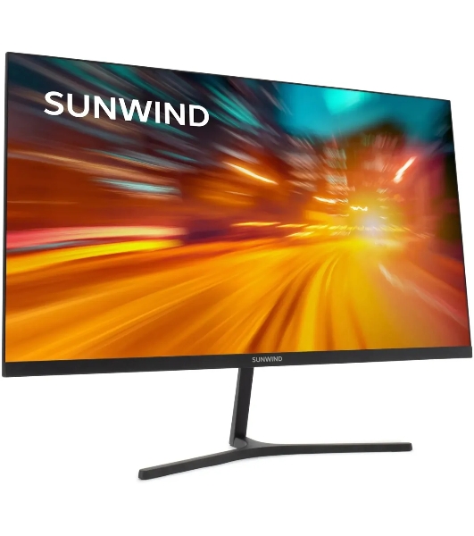 Монитор 23.8' SunWind SM-24FI401 IPS 1920x1080, 180 Гц, 1 мс, 16:9, 250 кд/м², 1xVGA, 1xHDMI, 1xDP, 1x3.5 мм, черный