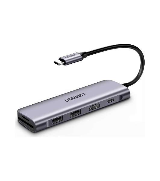 Концентратор USB-хаб UGREEN CM195-70411 Space Gray (70411)