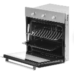 Газовый духовой шкаф Beko BBIGT21100X с откидным электрическим грилем; автоматический электроподжиг; поворотные переключатели; металлические направляющие; объем - 72л; 3 стекла дверцы; 1 решетка; 1 противень; вертел. Цвет нержавеющая сталь; Материал панели управления Металл	нержавеющая сталь, фото4