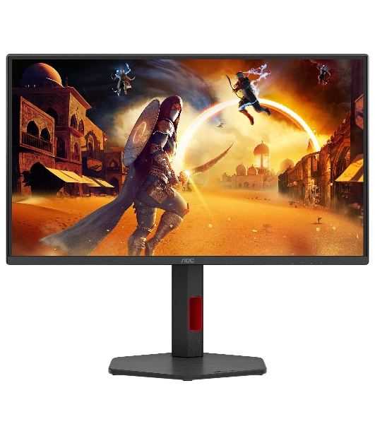 Монитор 24.5' AOC Q25G4SR IPS 2560x1440, 300 Гц, 0.3 мс, 16:9, 400 кд/м², 2xHDMI 2.1, DP 1.4, DisplayHDR 400, Adaptive-Sync, динамики, черный