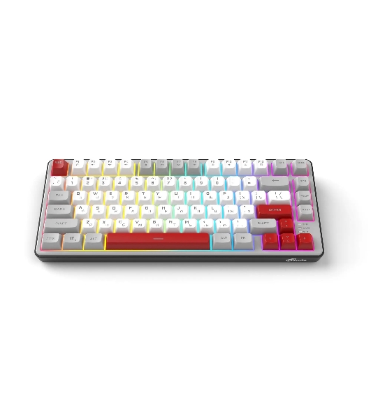 Клавиатура проводная Ritmix RKB-681BL Gray серый-бордовый