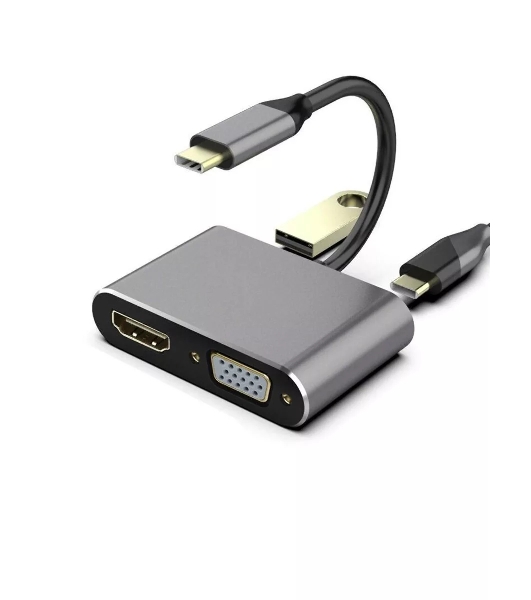 USB-концентратор Telecom TUC055, USB Type-C, HDMI/USB/PD/VGA, USB