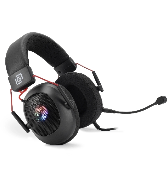 Гарнитура Oklick HS-L305G чёрный, проводная, USB, подсветка
