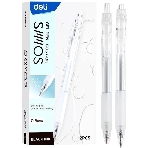 Ручка гелевая Deli Smoos EG057-BK, черные чернила (12шт), линия 0.5мм, фото 1