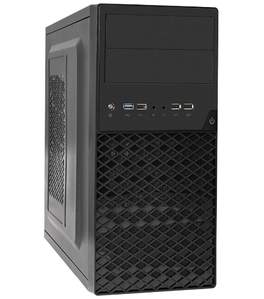 Компьютерный корпус Minitower ExeGate BA-203U-UNS500 (mATX, БП UNS500 с вент. 12см, 3хUSB+1хUSB 3.0, аудио, черный)