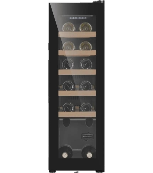 Винный шкаф Maunfeld MFWC-45S12 черный, 45 л, 1 отсек, 12 бут., класс G